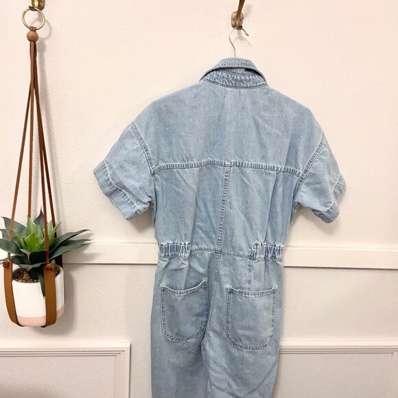 Free People x We The Free Marci Jumpsuit Denim Size S Clear Skies OB1154494 - Picture 4 of 8
